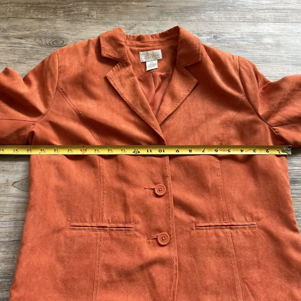 Halloween Fall Jacket Medium Button Up Orange Vintage NWT - Picture 7 of 13